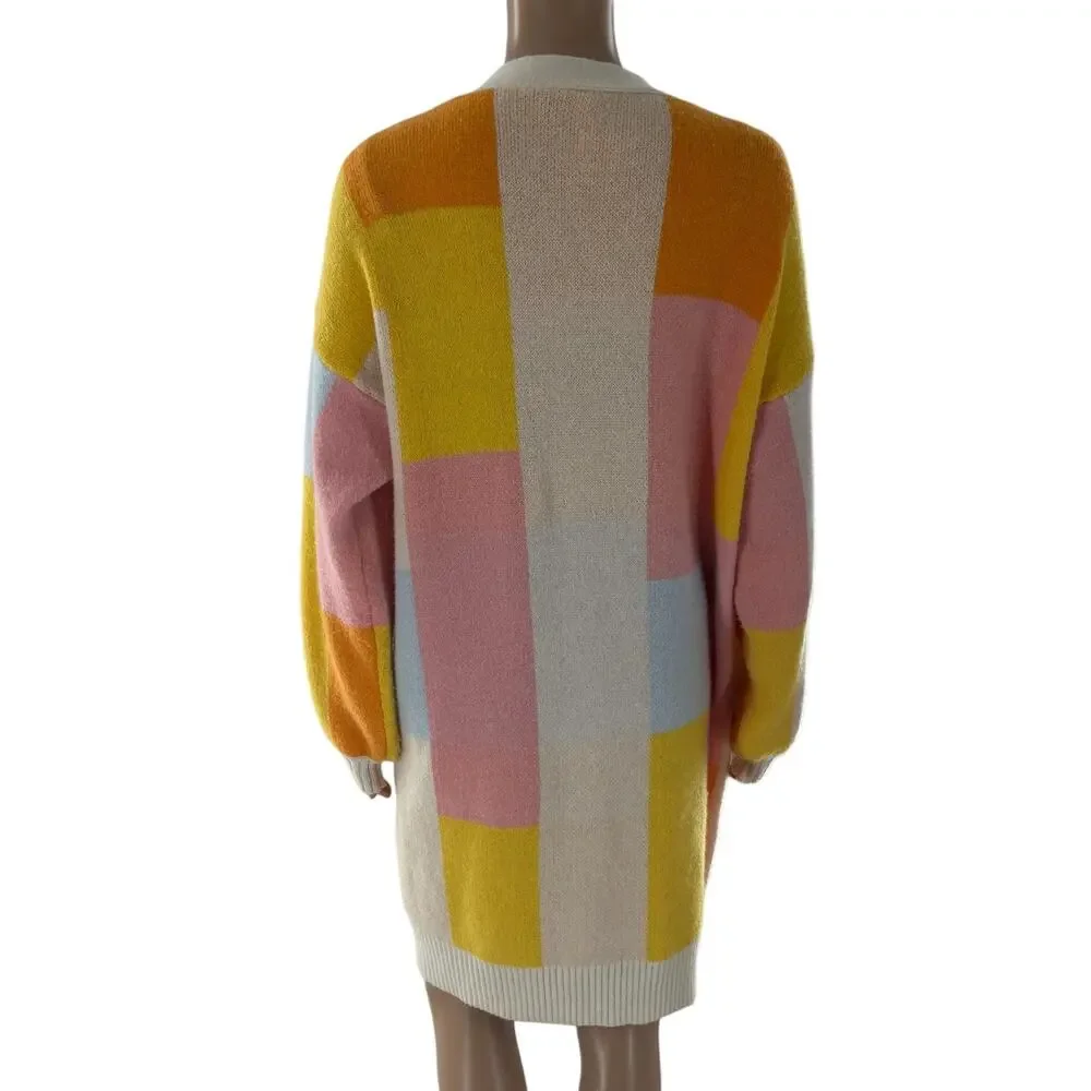 Anthropologie Amadi Lexie Colorblocked Cardigan Sweater
